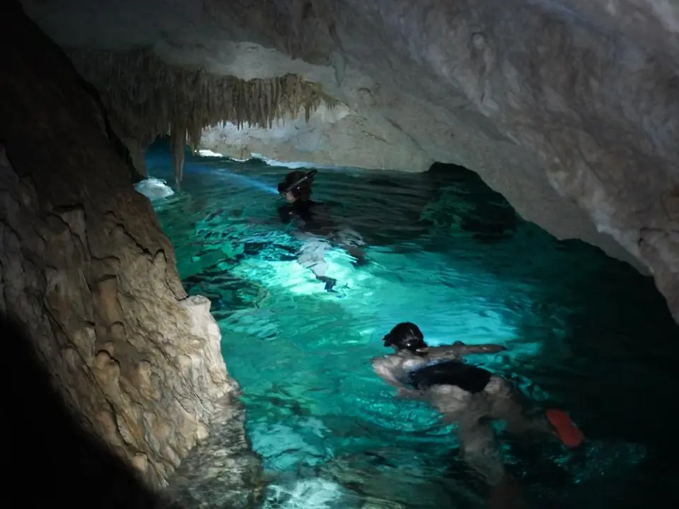 Exploring a cenote passage