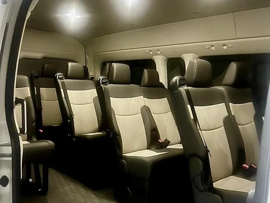 Inside our Toyota Hiace
