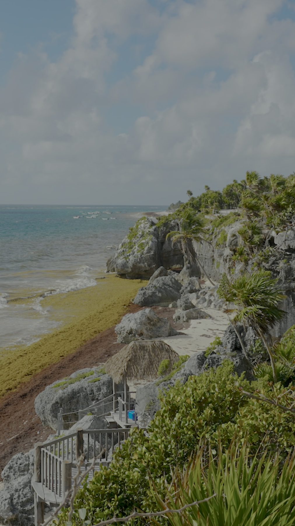 Cliffside Tulum viewpoint over the Caribbean